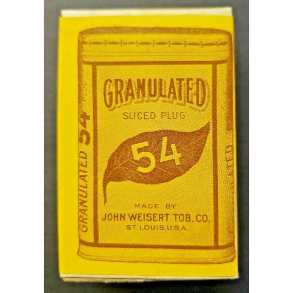 Vintage Small 54 Granulated Sliced Plug Tobacco Box Empty Advertising Pocket Box - Picture 1 of 4